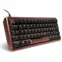 Klawiatura Sharkoon 100068100 biurowa USB QWERTZ niemiecka drewno 61 klawiszy RGB LED