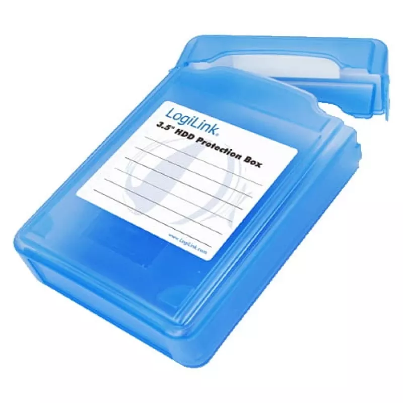 Logilink 3.5 HDD Protection Box for 1 HDD - Festplattenlaufwerk-Schutzgehäuse - Blau (UA0133)