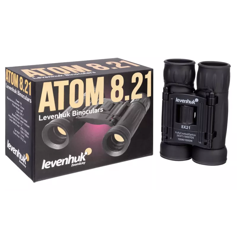 Binoculars Levenhuk Atom 8x21 Roof Czarny Magnification 8x