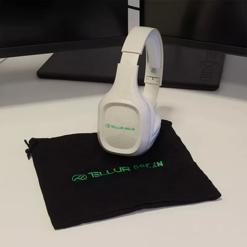 Słuchawki Tellur zielony Bluetooth Nauszne Pulse Składane Kremowe TLL511441