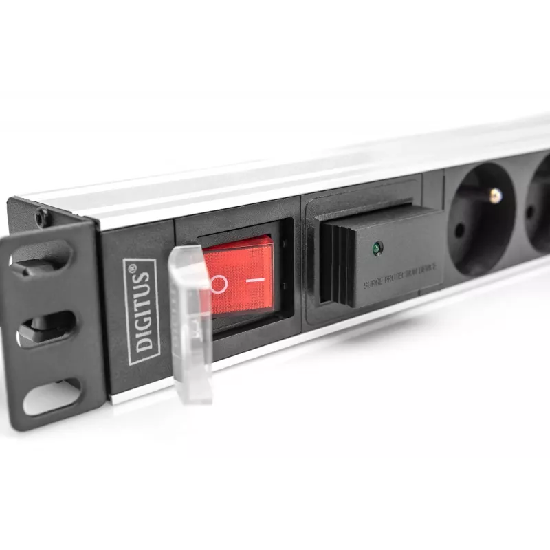Listwa zasilająca Digitus z profilem aluminiowym, 7 gniazd CEE 7/5, kabel 2 m
