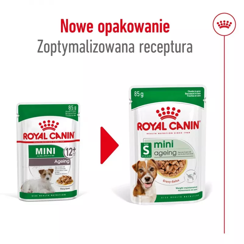 Mokra karma dla psów Royal Canin Mini Ageing 12+ Adult saszetka 85 g — małe rasy, drób, senior