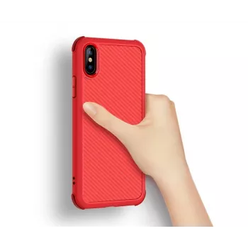 Wstrząsoodporne etui Devia Shark1 do iPhone XS Max (6.5) — czerwone