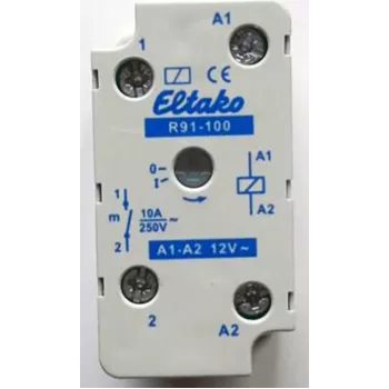 Eltako Electronics Przekaźnik przełączający do montażu podtynkowego/natynkowego 1S 10A R91-100-12V (91100411)
