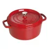 Pojedynczy garnek Staub Cocotte 24 cm Wiśniowy