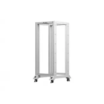 LANBERG 19-calowa otwarta szafa rack 27U 600x800 mm szara, 27U otwarta rama serwerowa