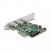 DeLOCK Karta PCI Express x1 na 2 x USB 3.2 Gen 1 Typ-A + 1 x wewnętrzne złącze 19-pinowe