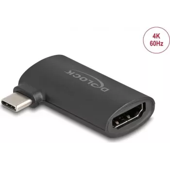 Adapter DELOCK USB Type-C (wtyk) na HDMI (gniazdo) DP Alt Mode 4K kątowy