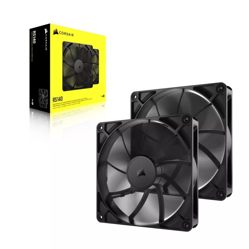 Corsair RS140 Wentylator obudowy 140 mm Zestaw 2 szt. Czarny