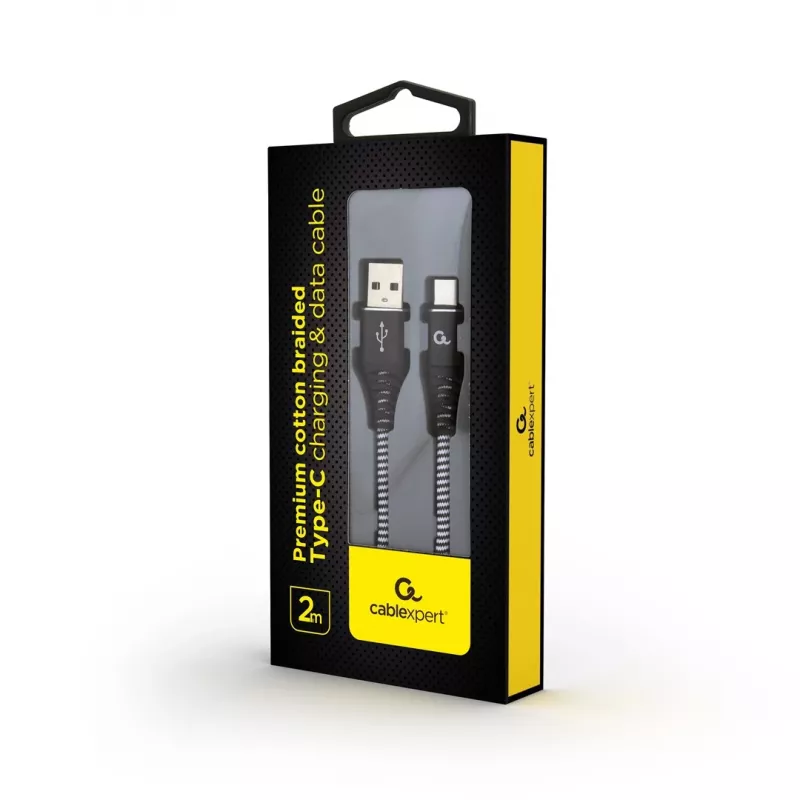 Gembird CC-USB2B-AMCM-2M-BW Kabel USB USB 2.0 USB A USB C Czarny, Biały