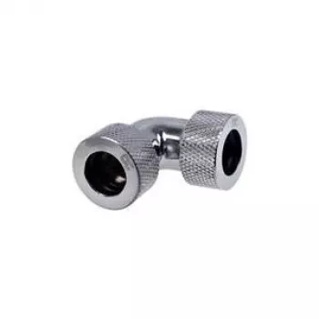 Alphacool HT 13mm HardTube nakręcana złączka 90° kolanko - radełkowana - Chrom (17295)
