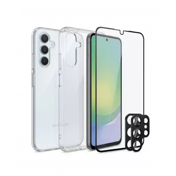 Zestaw hartowanego szkła ochronnego na ekran PanzerGlass SAFE. 3-w-1 do Samsung Galaxy A56 5G (SA68342)