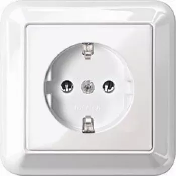 MERTEN Gniazdo wtykowe SCHUKO 16A MEG2301-1219 termoplastyczne polarno-białe z płytką osłonową MEG2 MEG2301-1219 (MEG2301-1219)