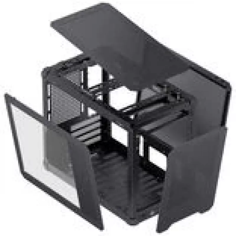 Obudowa PC Jonsbo C6 MAX, mini obudowa, Micro-ATX, szkło hartowane - czarny