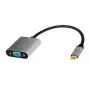 adapter kablowya wideo USB Type-C do VGA (D-Sub) LOGILINK CUA0104 0,15 m, szary/czarny