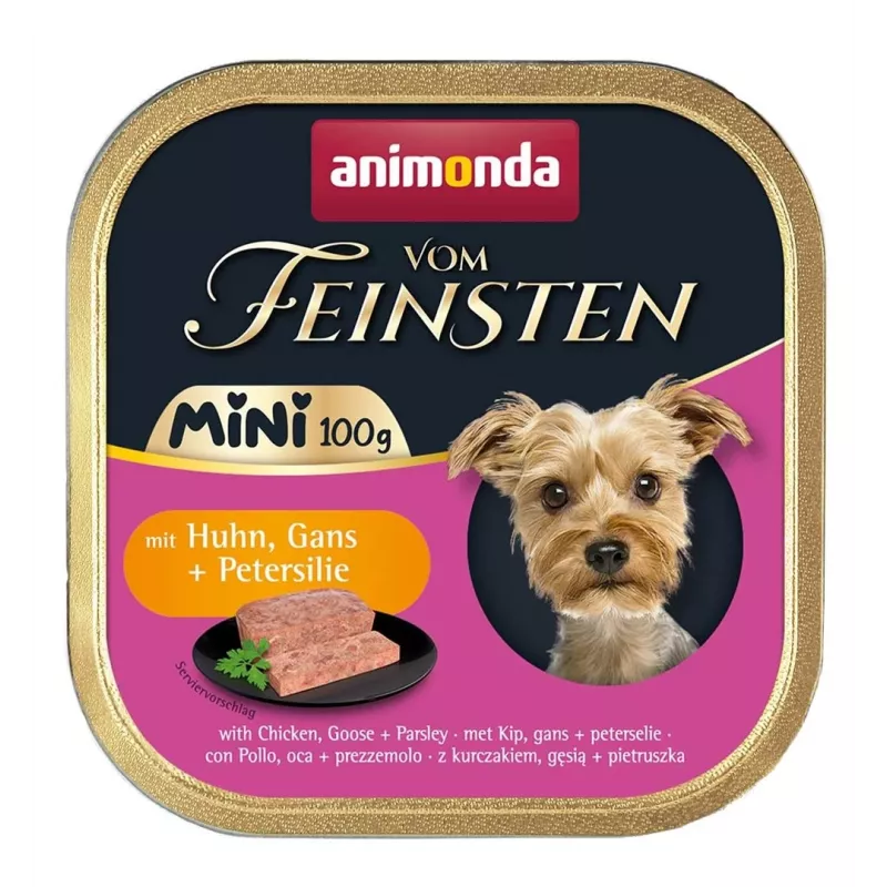 Mokra karma dla psa Animonda Vom Feinsten 100 g — Kurczak, bezzbożowa, dla dorosłych małych ras (5–10 kg)