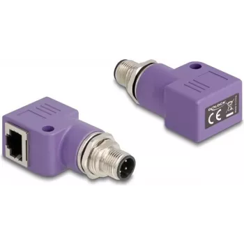 DeLOCK 60679 adapter złączy M12 RJ45 fioletowy