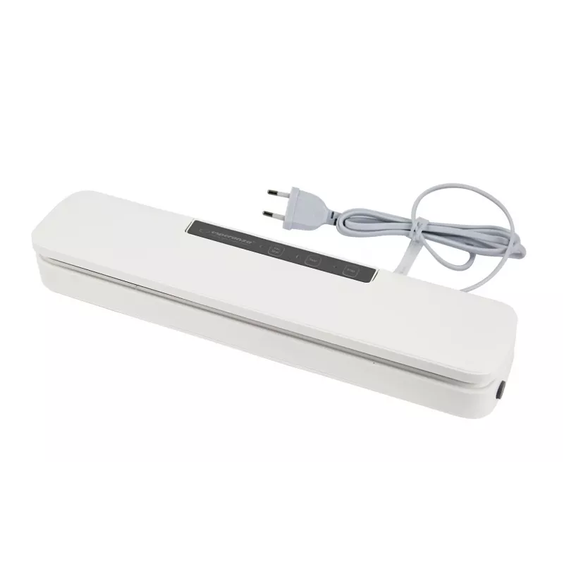 Blatowy próżniowy zgrzewacz do żywności ESPERANZA EKV001 — kompaktowy, biały, szerokość zgrzewania 30 cm, 107 W, 220–240 V