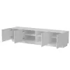 Szafka RTV cama meble LIVERTI 2000x420x480 mm, biała, blat z płyty wiórowej
