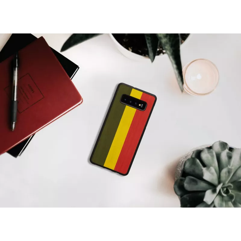 Etui na smartfon Man and Wood dla Galaxy S10 Plus — reggae Czarny ochronne etui