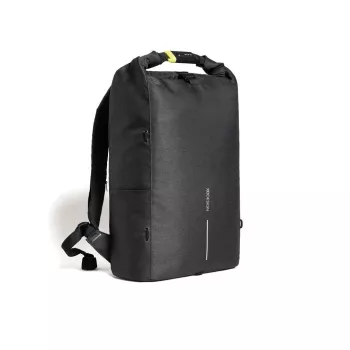 Plecak XDDESIGN Urban Lite Czarny — 21 l (z możliwością rozszerzenia do 27 l), przegroda na laptopa 15,6 cala, hydrofobowy, pasek do wózka