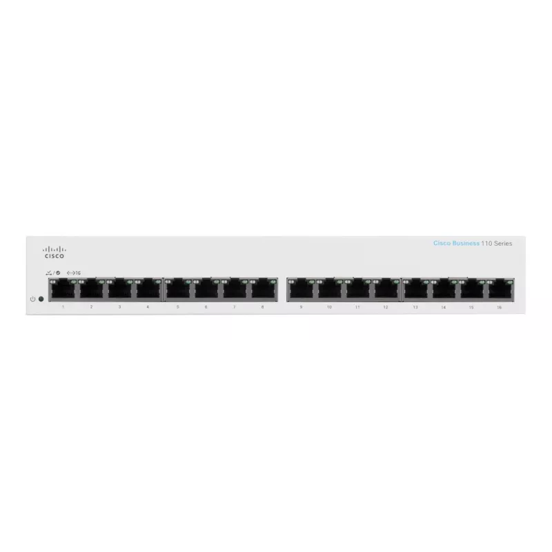 Przełącznik Cisco CBS110 Niezarządzalny L2 Gigabit Ethernet 16x RJ-45 (10/100/1000), 1U, 32 Gbps