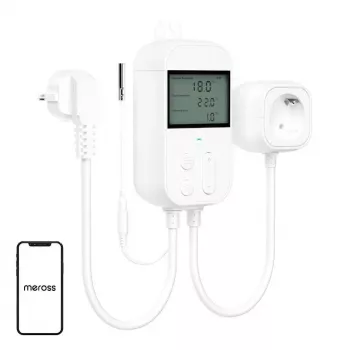 Termostat cyfrowy Meross MTS960HK Biały LCD AC 16A