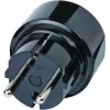 Adapter podróżny USA, Japonia / wtyczka z uziemieniem, przejściówka czarna