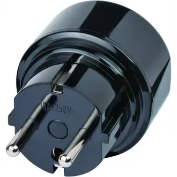 Adapter podróżny USA, Japonia / wtyczka z uziemieniem, przejściówka czarna