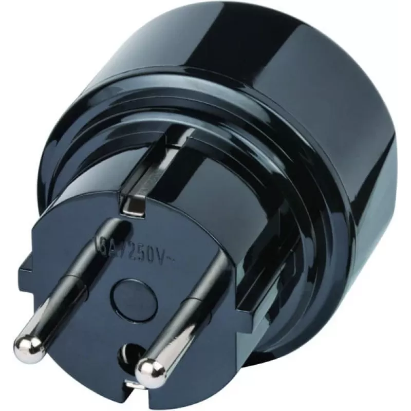 Adapter podróżny USA, Japonia / wtyczka z uziemieniem, przejściówka czarna