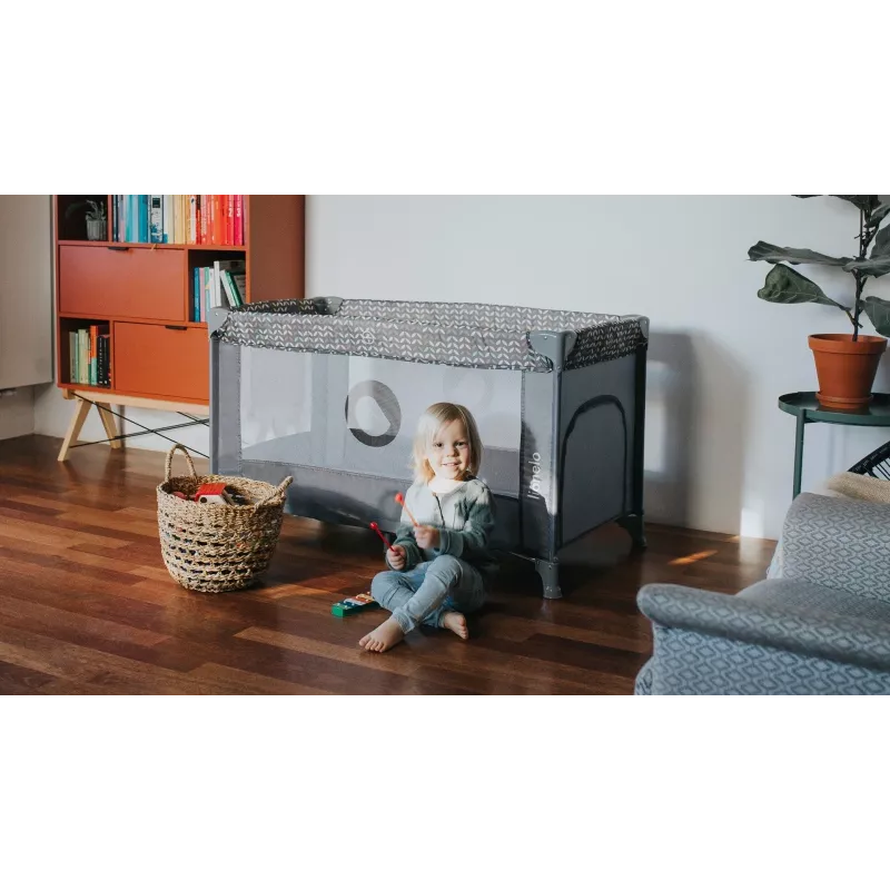 Lionelo Stefi Concrete Multicolor - łóżeczko 2 w 1