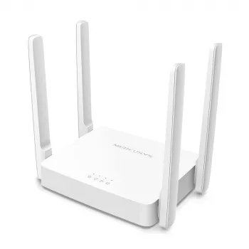 Router biurkowy MERCUSYS AC10 dwuzakresowy 2,4/5 GHz Wi‑Fi 5, 4 anteny zewnętrzne, 1x Fast Ethernet (WAN/LAN)