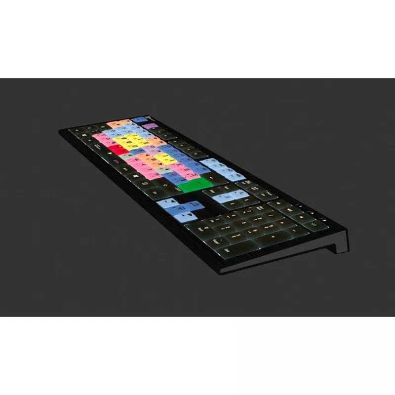 Logickeyboard LKB-MCOM4-A2PC-FR Klawiatura USB AZERTY Francuski Czarna (LKB-MCOM4-A2PC-FR)