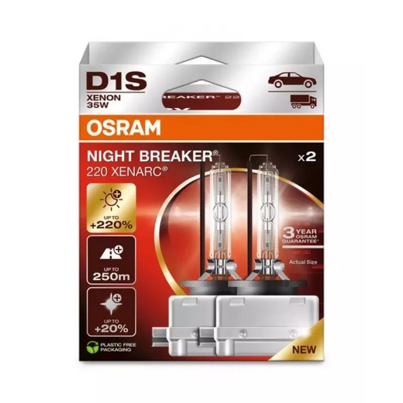 OSRAM D1S XENARC NIGHT BREAKER 220 - 3-letnia gwarancja