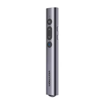 Bezprzewodowy wskaźnik laserowy Vention KQIH0 — czerwony laser, maksymalny zasięg 50 m, interfejs USB, lekka obudowa z PVC
