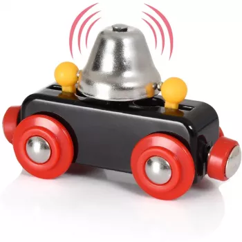 Drewniany wagonik pociągu BRIO 33749 z dzwonkiem