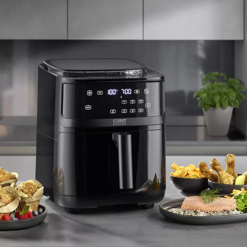 Frytkownica powietrzna Caso Steam and AirFry 700, 1700 W, 7 L, czarna