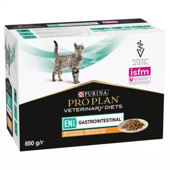 Mokra karma dla kota Purina Pro Plan Veterinary Diets EN St/Ox Gastrointestinal 10 x 85 g — kurczak, 10×85 g