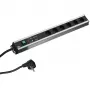 Jednostka dystrybucji zasilania Bachmann 300.012, PDU Basic, 6 gniazd AC, 2U, kabel 2 m, Czarny/Szary