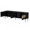 Szafka RTV cama meble INSERTO 3D1W 190x40x62 cm czarna z LED