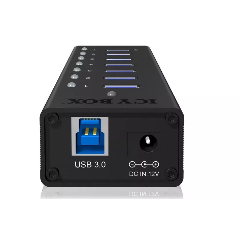 ICY BOX IB-AC618 USB 3.2 Gen 1 (3.1 Gen 1) Typ-B 5000 Mbit/s Czarny