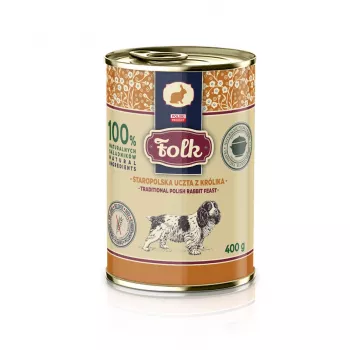 FOLK Tradycyjna polska uczta królicza - mokra karma dla psów - 400g
