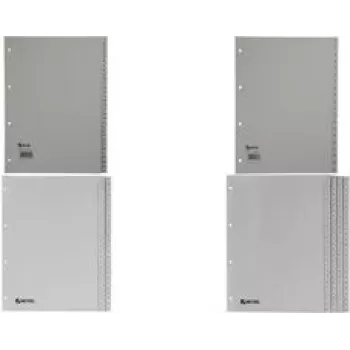 Rexel PP Dividers, szare, numeryczne, Szary, 226 mm, 297 mm, 225 mm, 298 mm, 4 mm