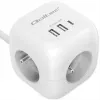 Listwa zasilająca Power Cube QOLTEC 52547 3× gniazda AC, 2×USB-A, 1×USB-C PD 20W