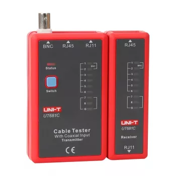 Tester kabli sieciowych UT681C z wyświetlaczem LCD i pomiarem długości kabla