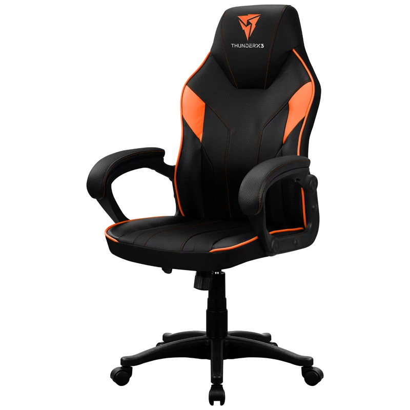 Fotel gamingowy Thunder X3 EC1 Czarno-Pomarańczowy — ergonomiczna konstrukcja, regulowana wysokość