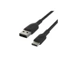 Kabel pleciony USB-C USB-A 2m Czarny