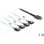 Delock OCuLink - wewnętrzny kabel SAS - SAS 12Gbit/s - OCuLink (SFF-8611) (M) na SATA (M) - 1 m (85829)