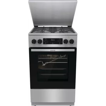 Gorenje GKS5C71XF Wolnostojąca kuchenka z piekarnikiem Srebrny