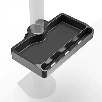 Półka ONKRON A35, czarny plastik ABS, 190×105 mm, 160 g